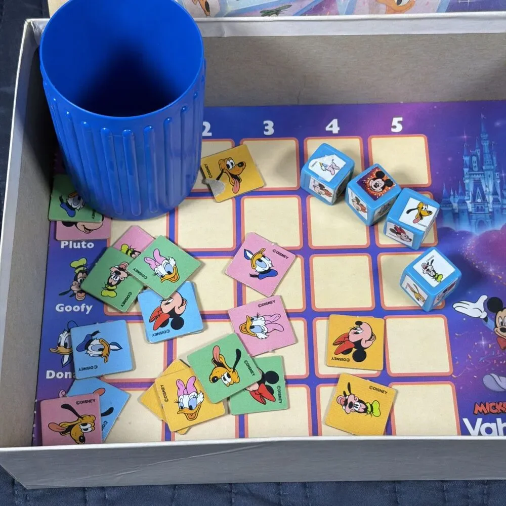 Vintage Mickey Mouse Yahtzee Game Milton Bradley MB Disney Complete? 1989